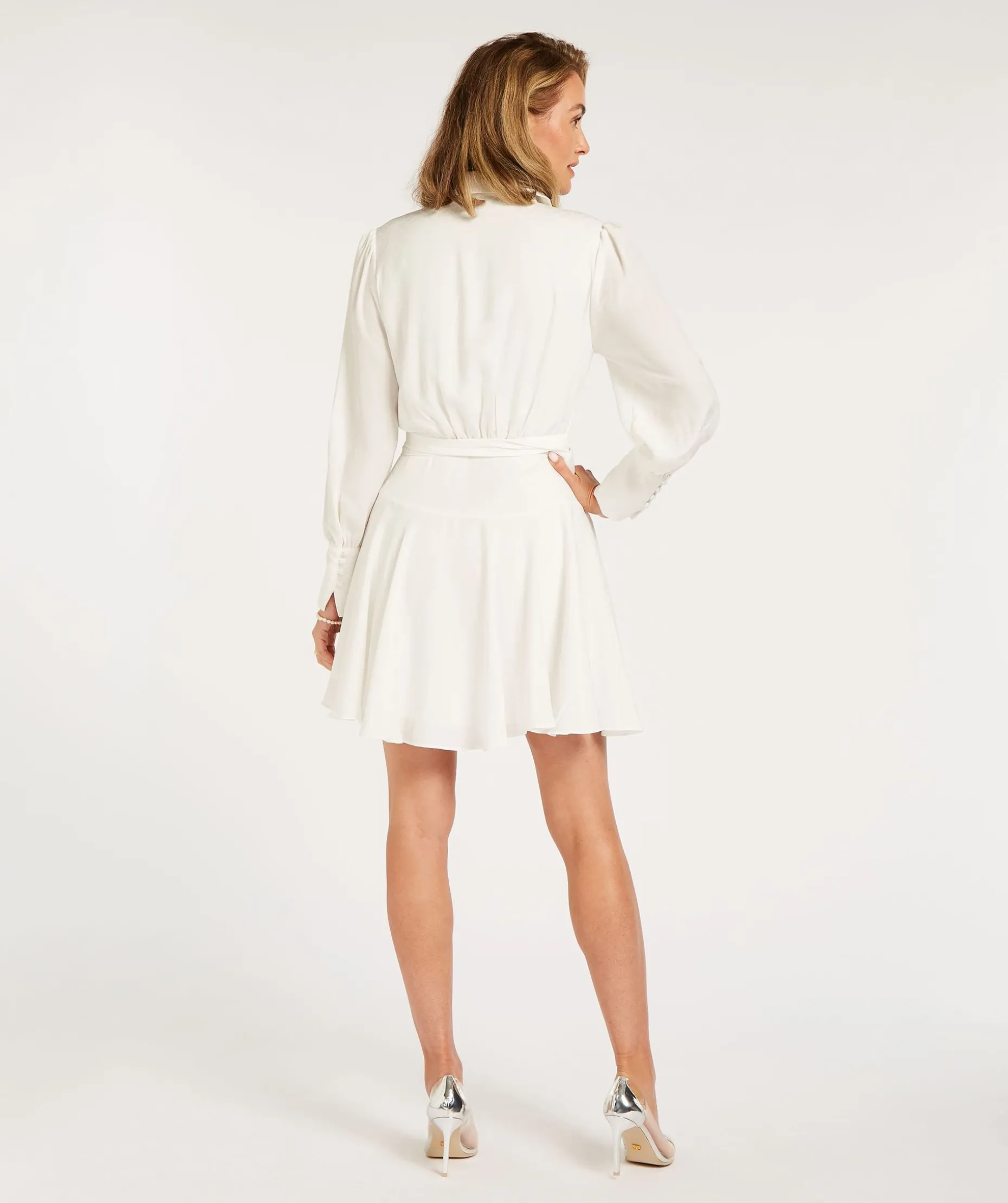 JV TAMAYA regular fit jurk met logo - off white