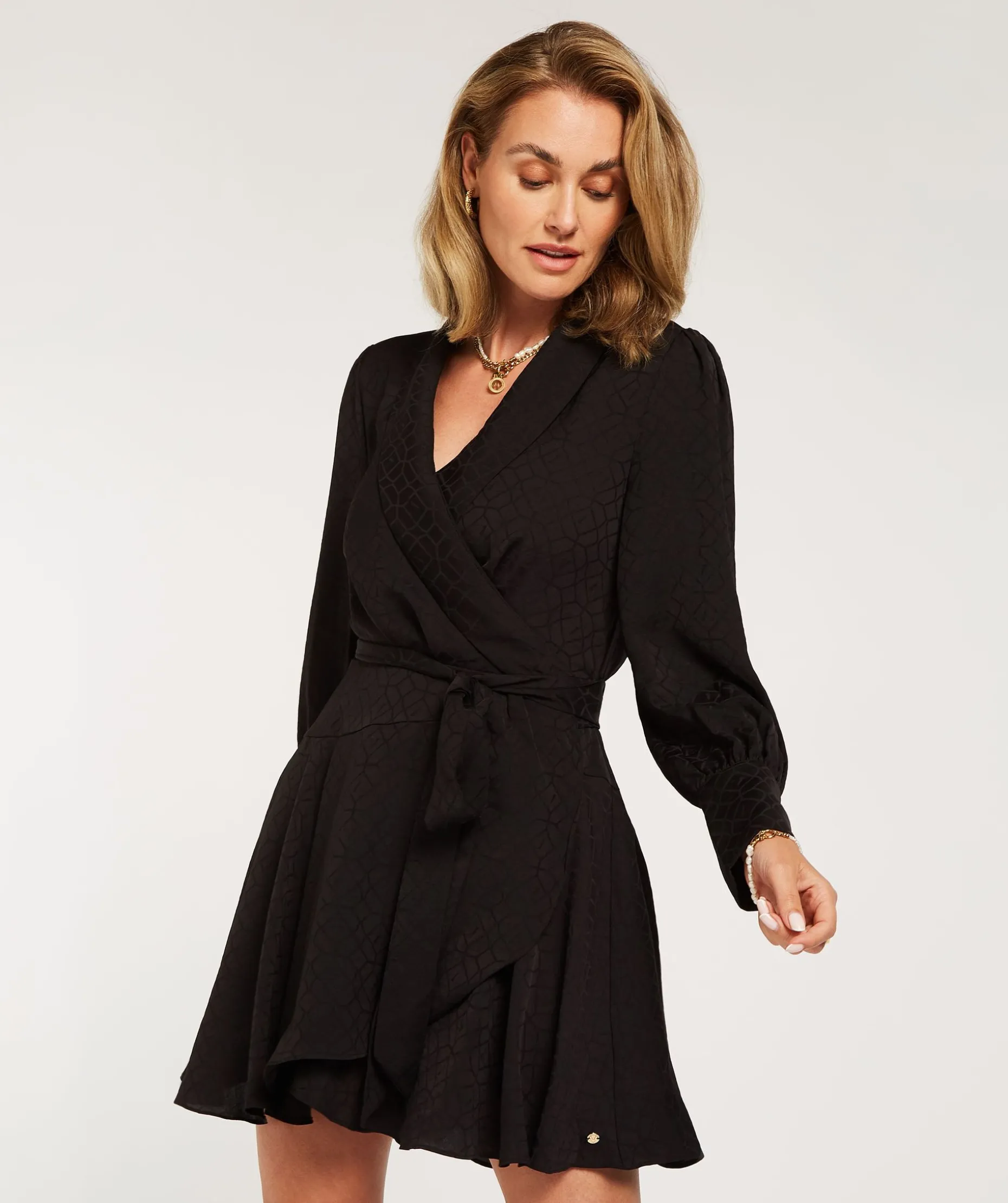 JV TAMAYA regular fit jurk met logo - black