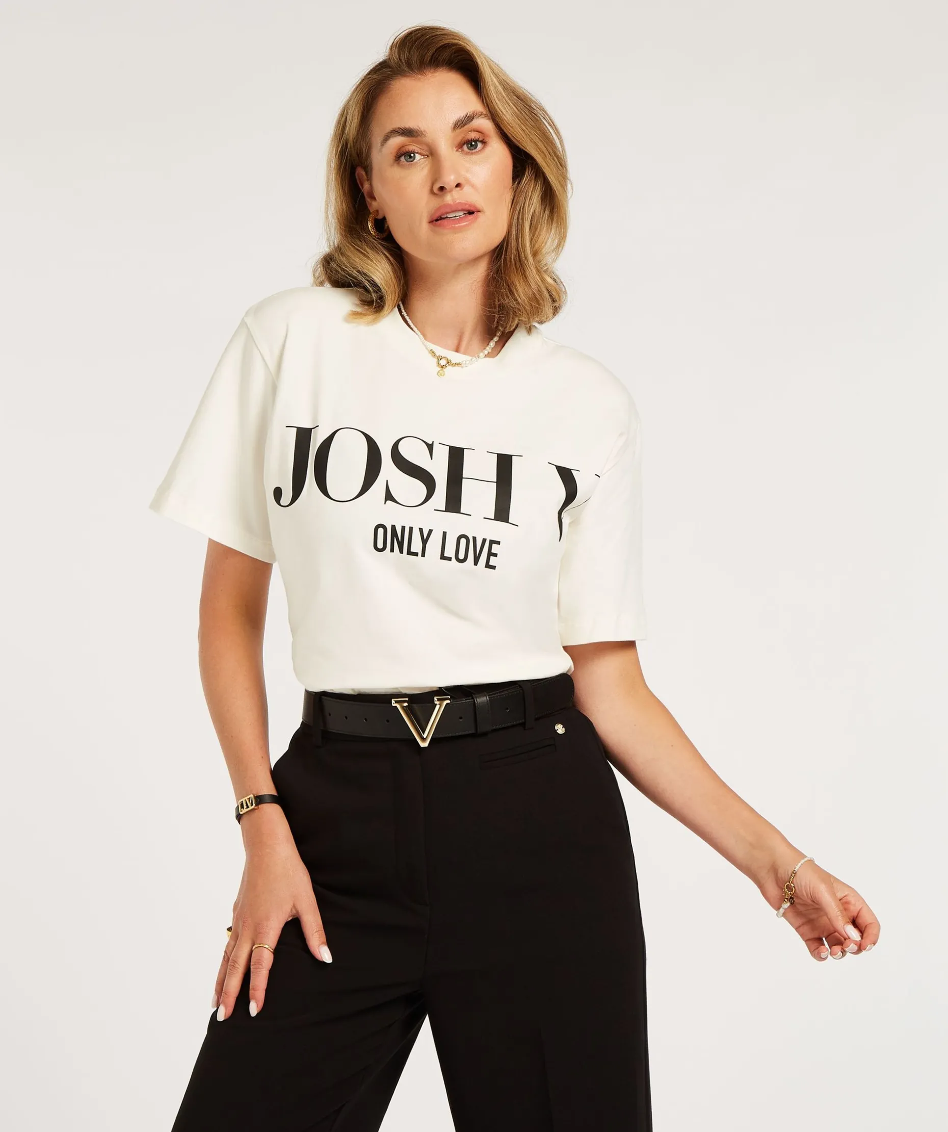 JV TEDDY ONLY LOVE T-shirt - off white