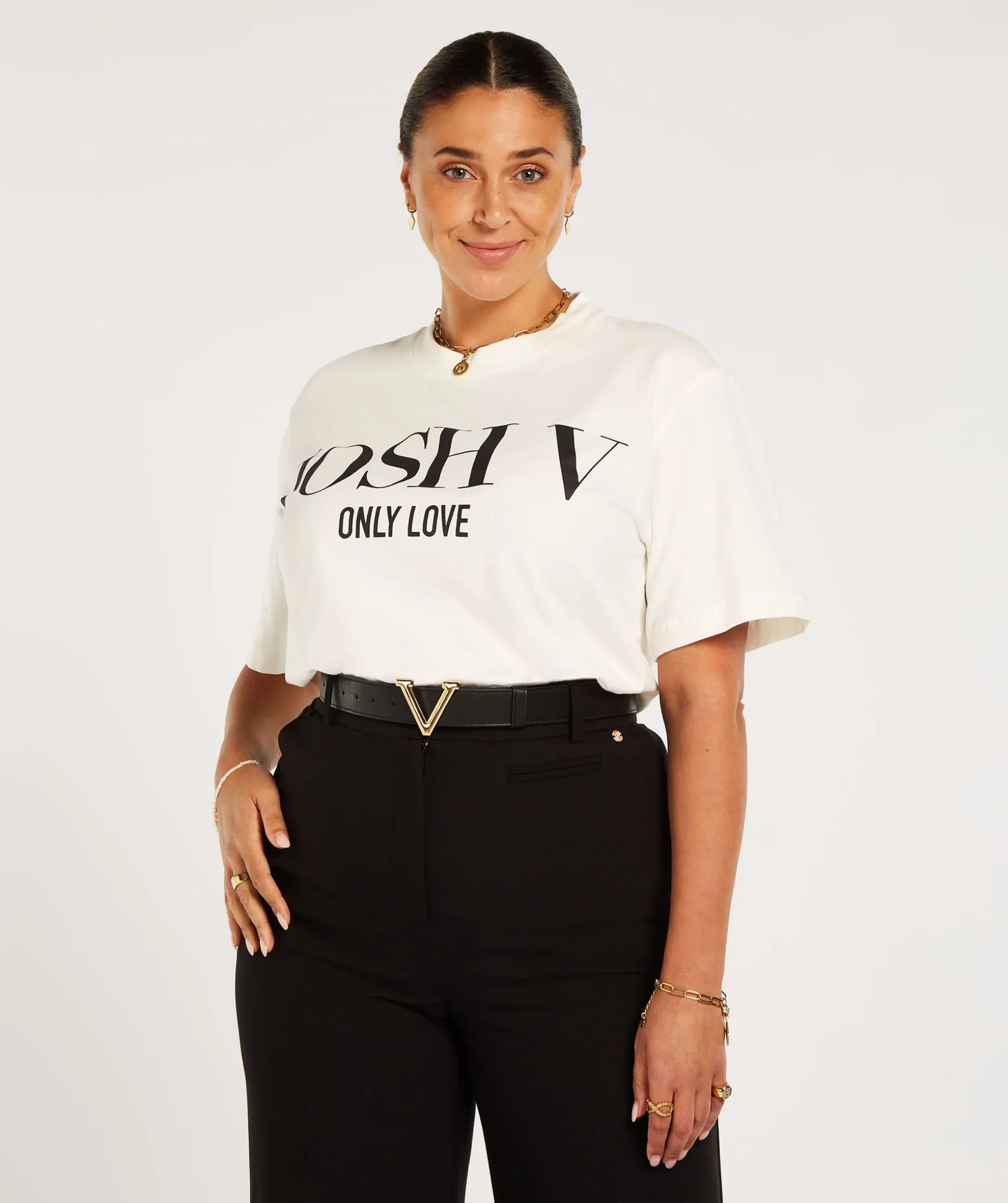 JV TEDDY ONLY LOVE T-shirt - off white