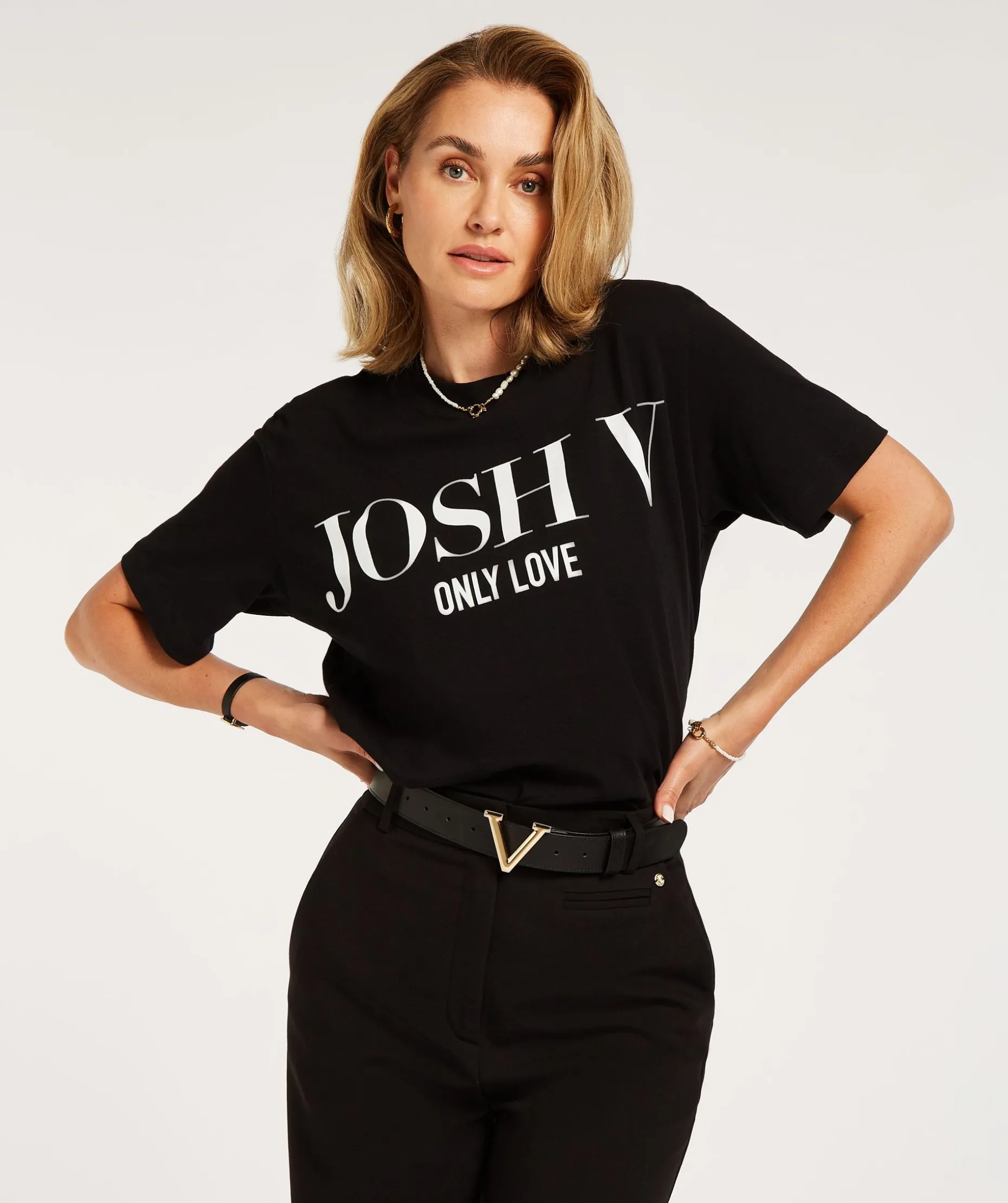 JV TEDDY ONLY LOVE T-shirt - black