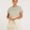 JV ZOE EMBROIDERY slim fit T-shirt - grey melange