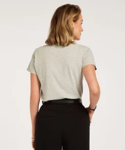 JV ZOE EMBROIDERY slim fit T-shirt - grey melange