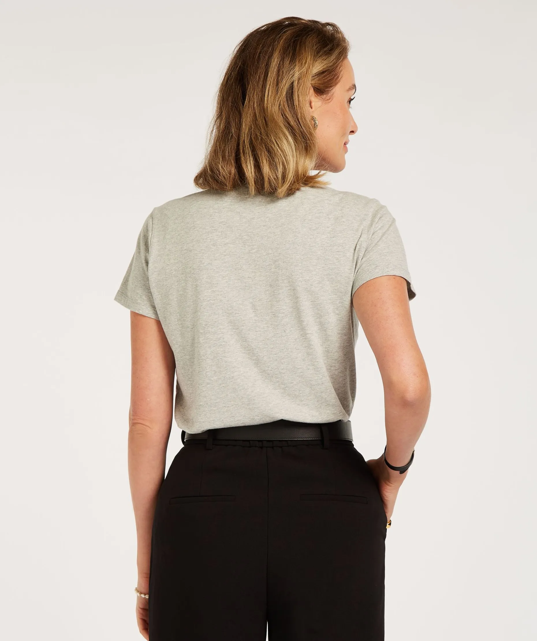 JV ZOE EMBROIDERY slim fit T-shirt - grey melange