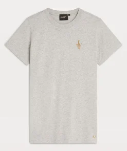 JV ZOE EMBROIDERY slim fit T-shirt - grey melange
