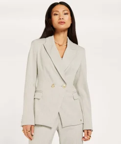 JV ZOYA getailleerde blazer - light grey melange