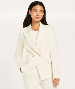 JV ZOYA getailleerde blazer - creme white
