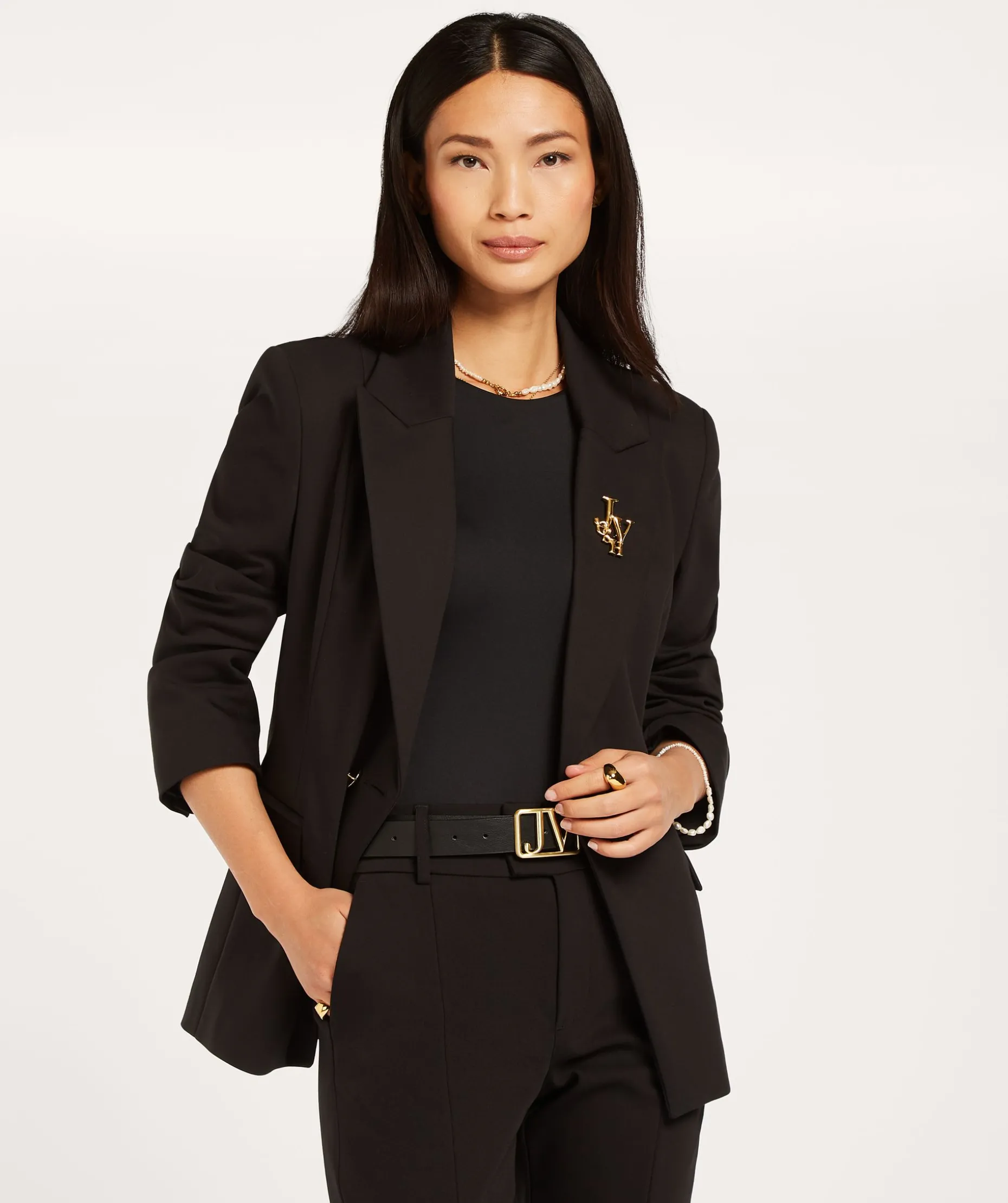 JV ZOYA getailleerde blazer - black