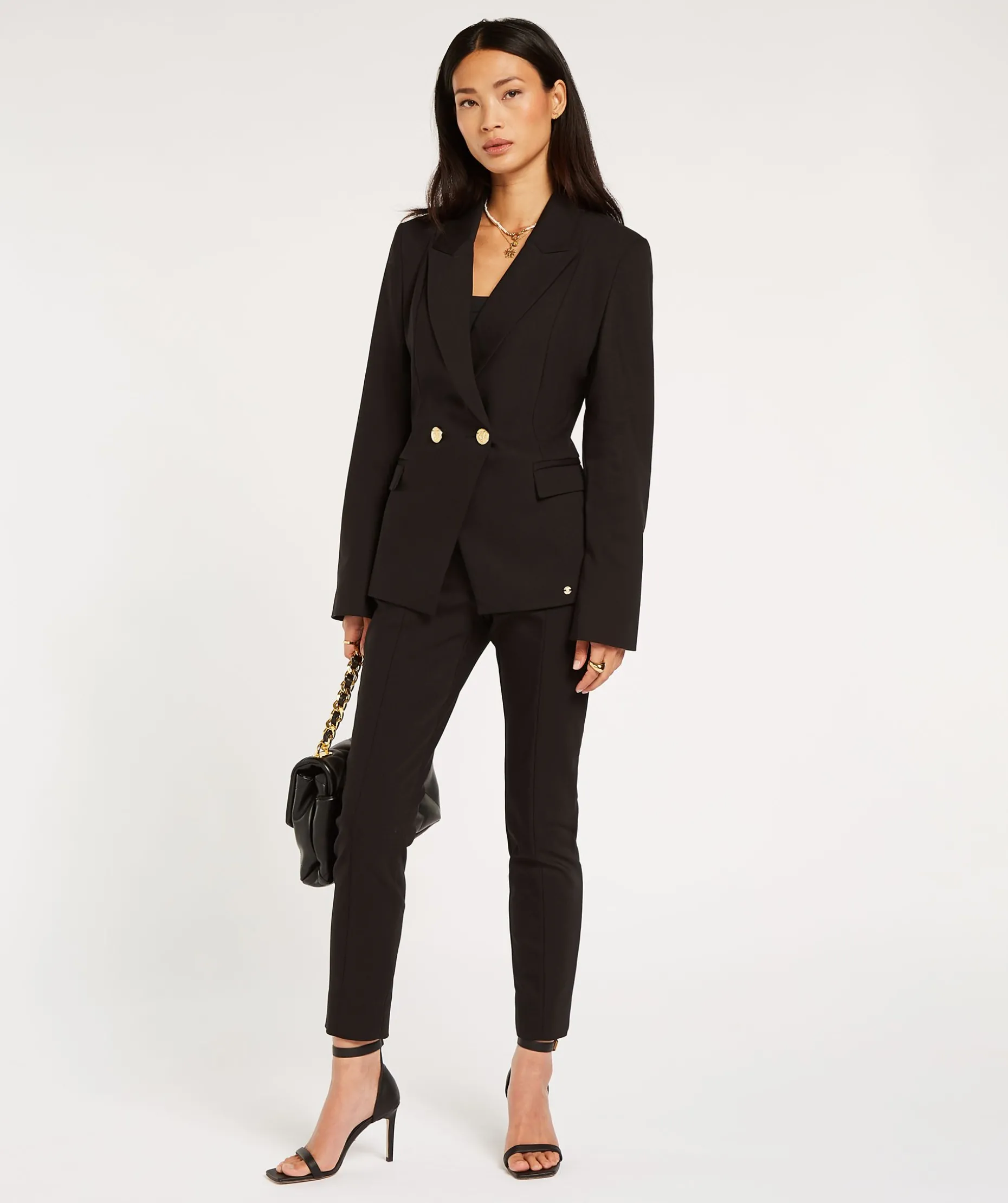 JV ZOYA getailleerde blazer - black