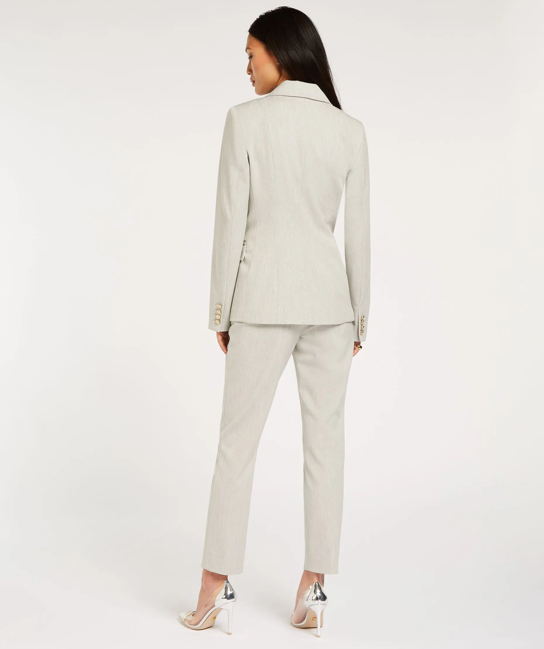 JV ZOYA getailleerde blazer - light grey melange