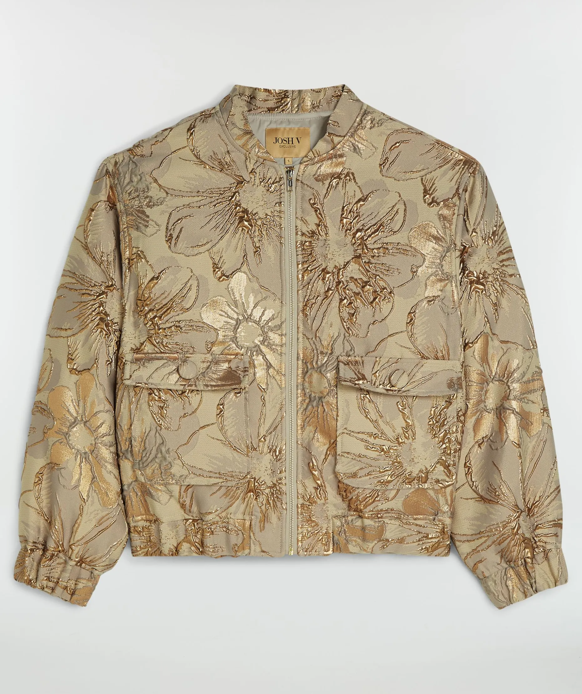 KELSEY oversized bomberjack met metallic details - dusty lilac gold