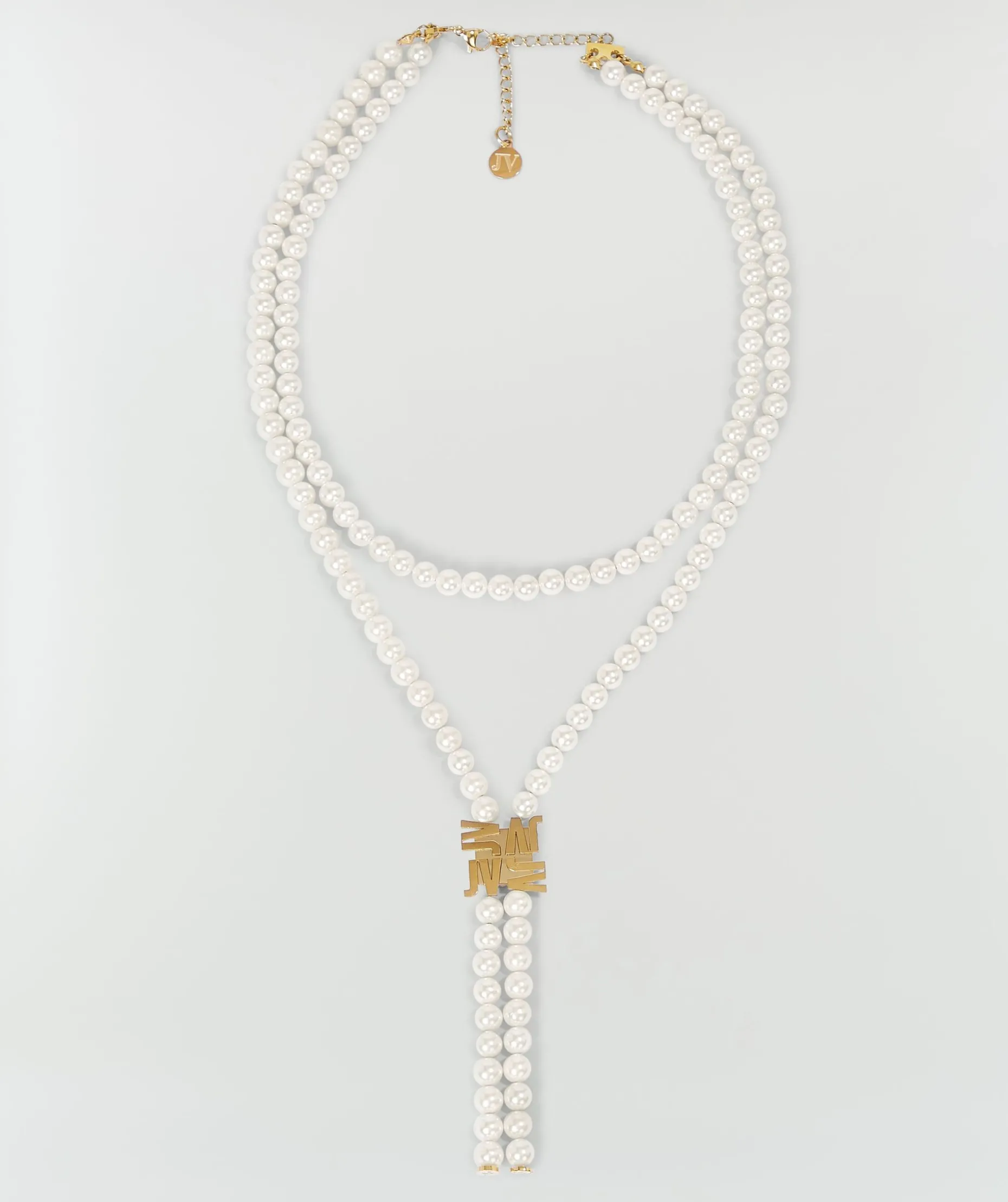 KENZIE verstelbare parelketting - antique gold