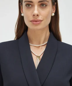 KENZIE verstelbare parelketting - antique gold