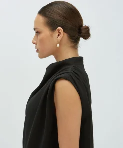 KIANA losvallende top - black