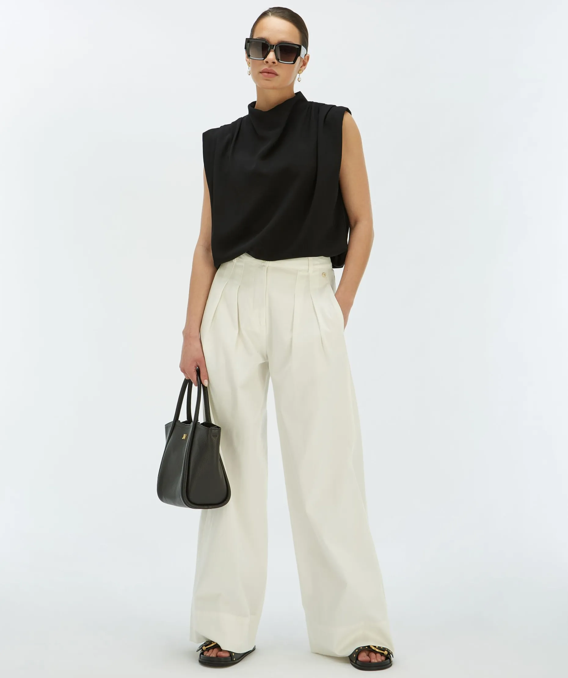 KIANA losvallende top - black