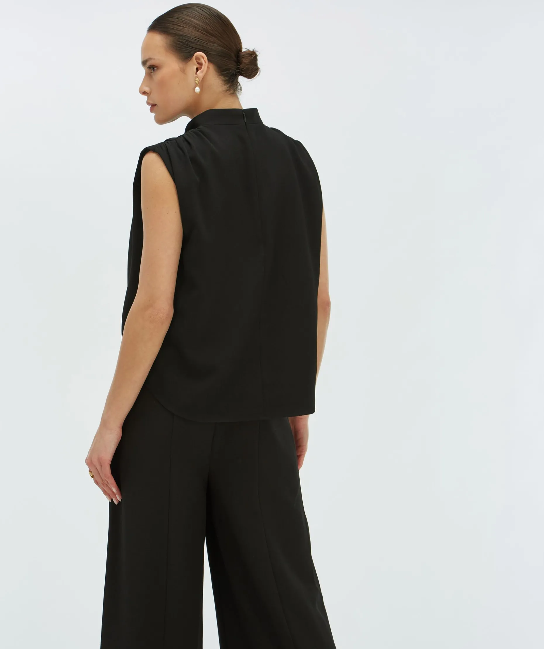 KIANA losvallende top - black