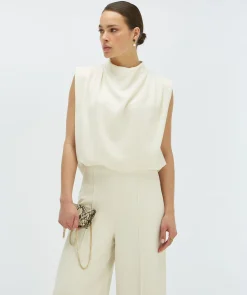 KIANA losvallende top - cocoon white