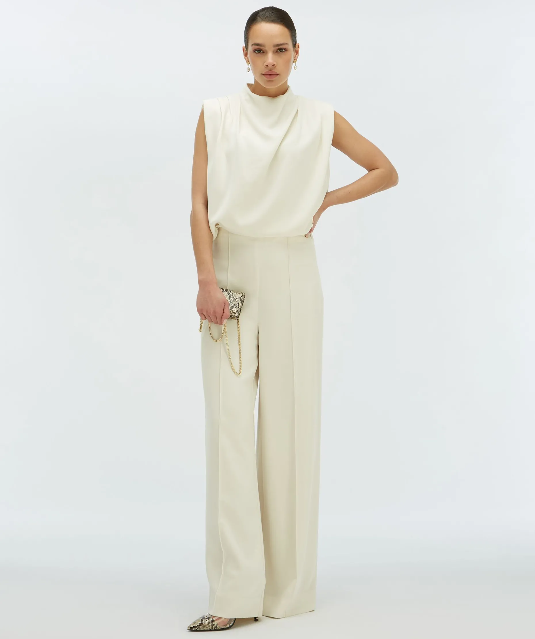 KIANA losvallende top - cocoon white