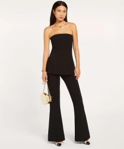 KIT fitted flared pantalon - black