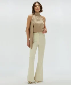 KIT fitted flared pantalon - light ecru