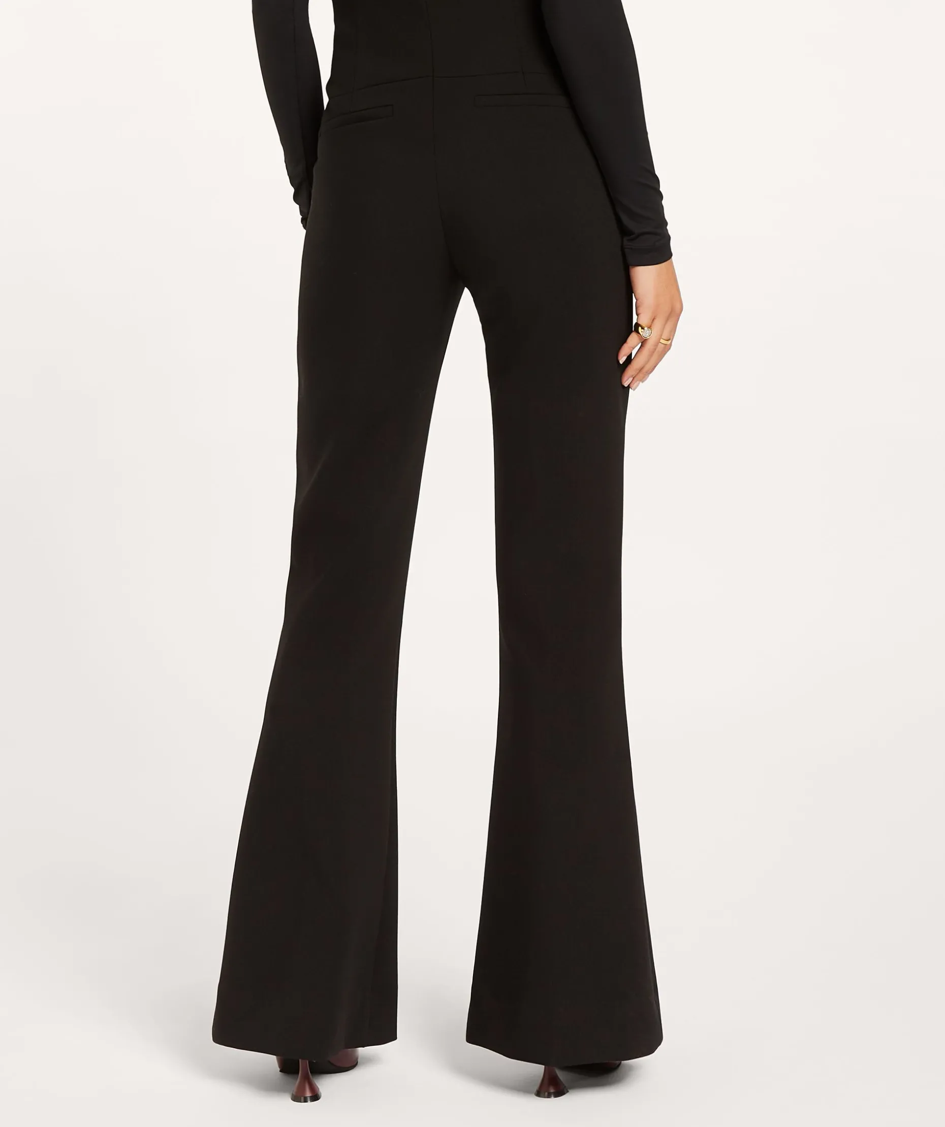KIT fitted flared pantalon - black