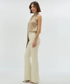 KIT fitted flared pantalon - light ecru
