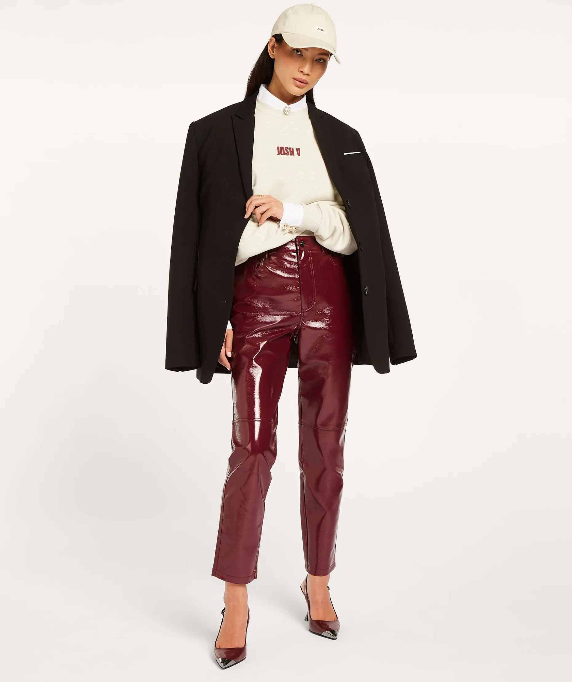 LENTHE regular fit sweater met logo - salt melange