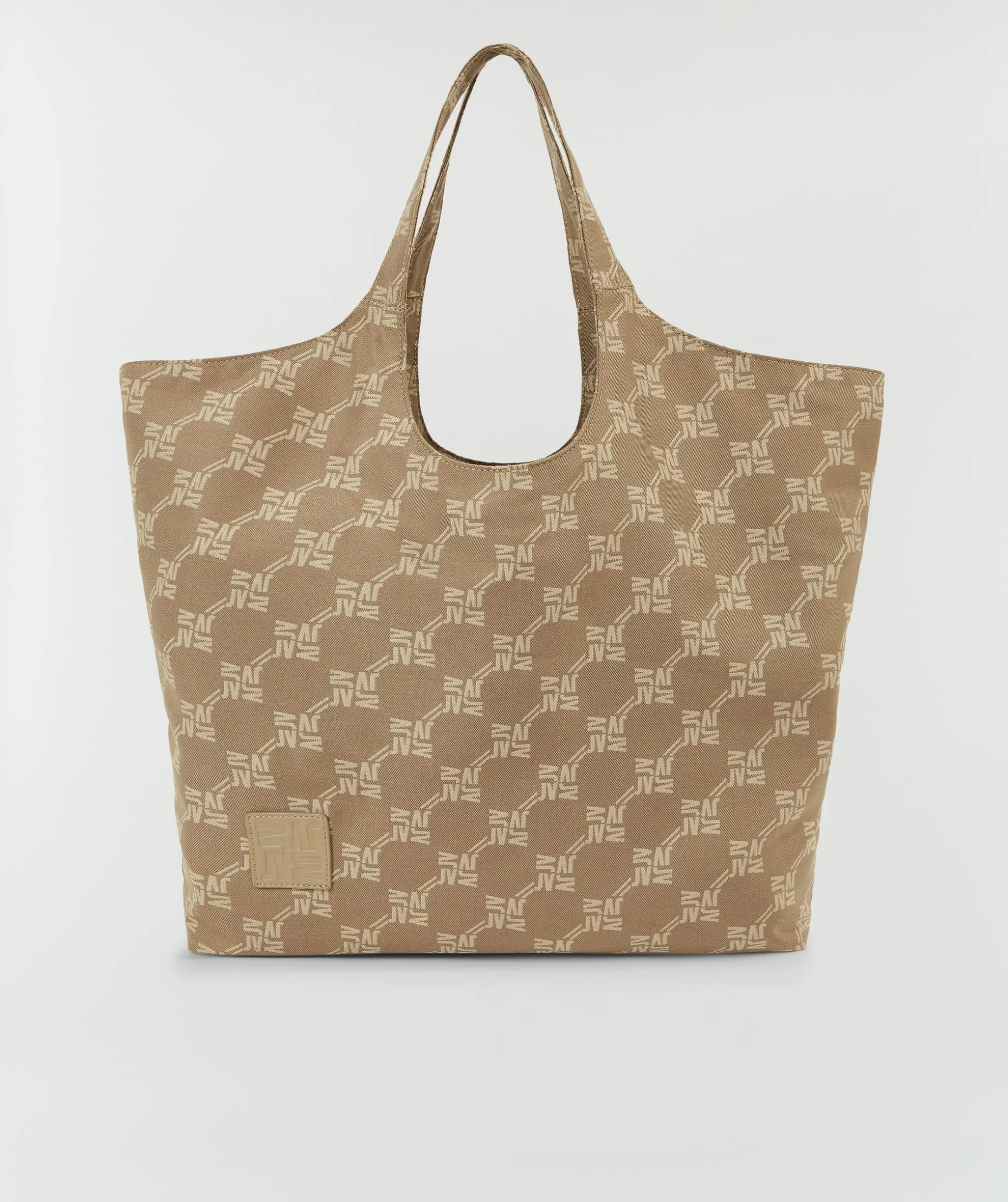 LEONORA shopper met logoprint - mink