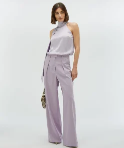 LIA high waist wide leg pantalon - lilac