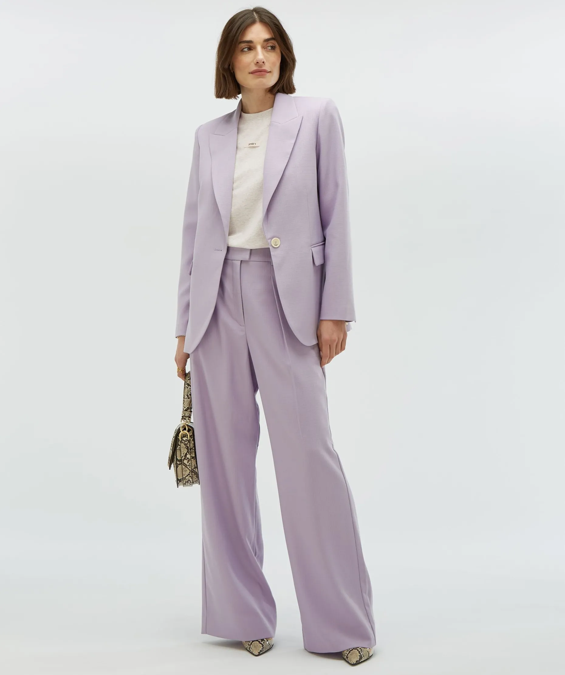 LIA high waist wide leg pantalon - lilac