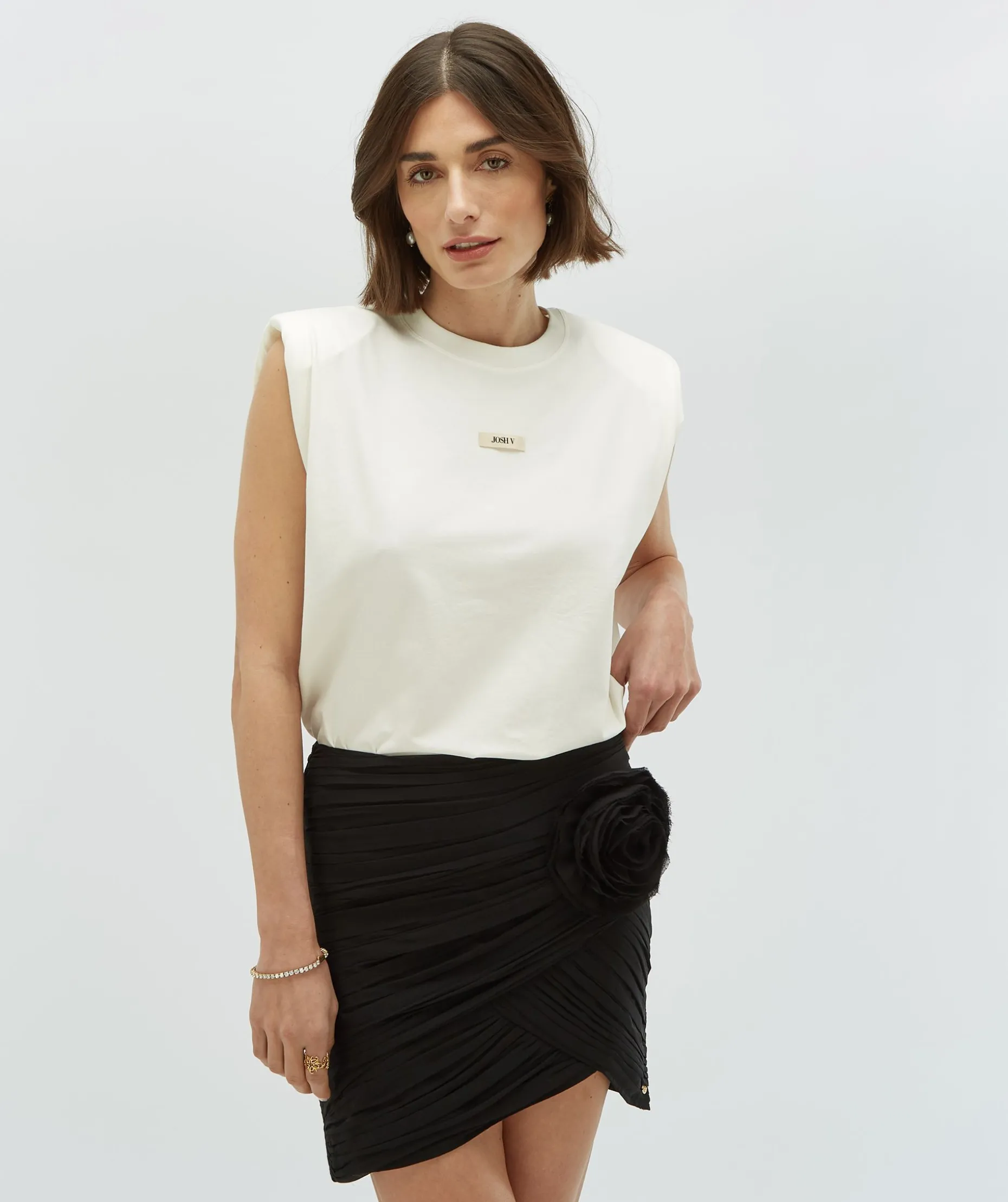LIYANNA high waist fitted rok - black