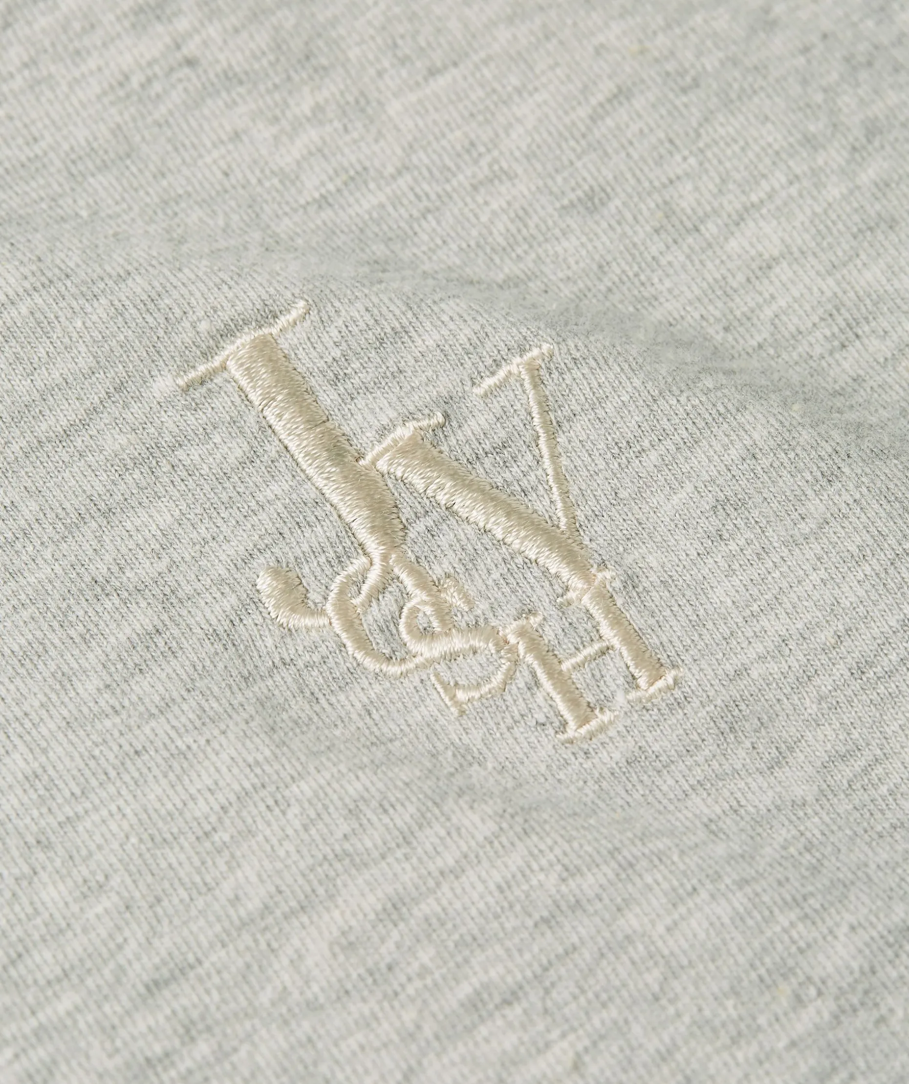 LOREN fitted T-shirt met logo - grey melange