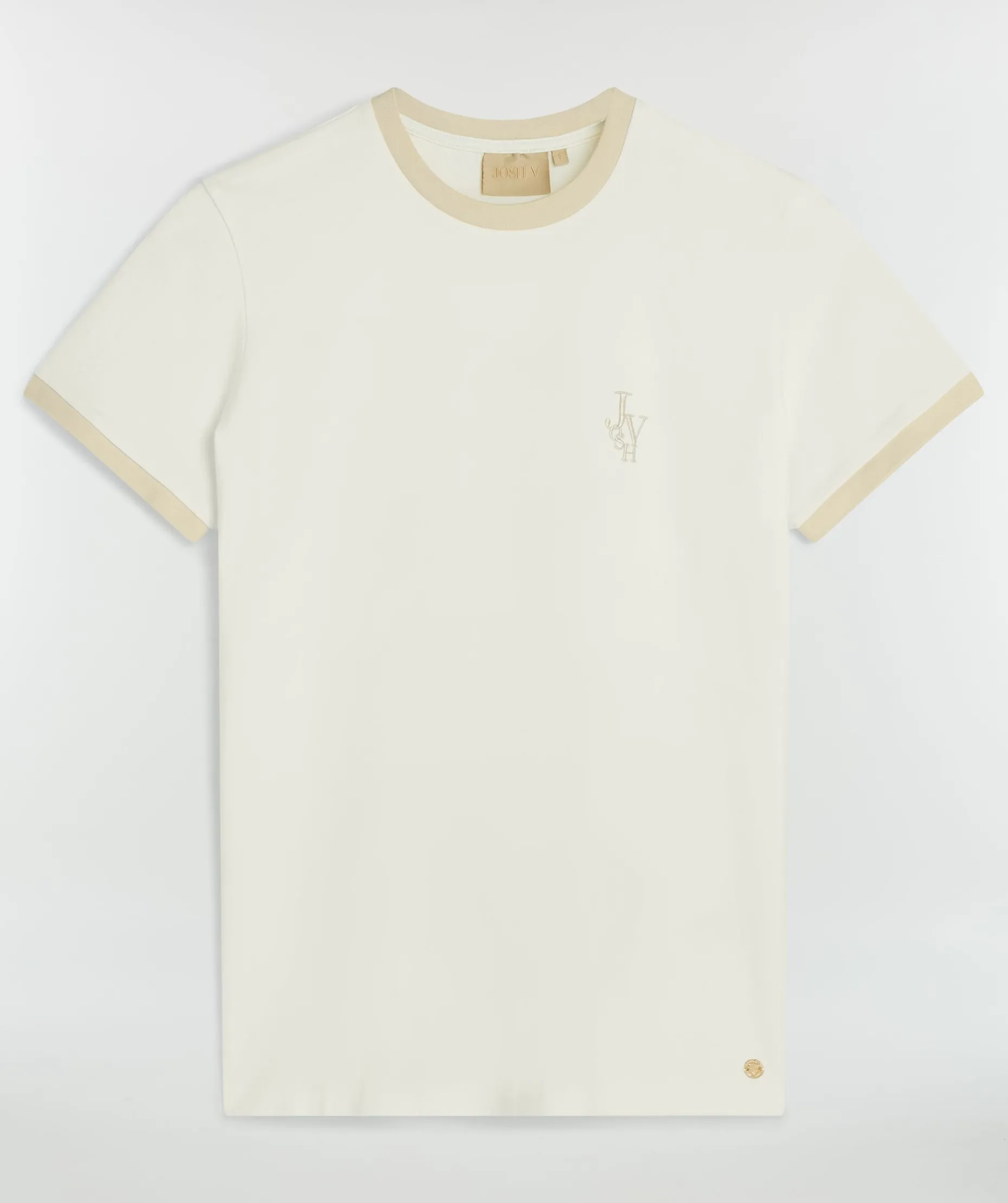 LOREN fitted T-shirt met logo - off white