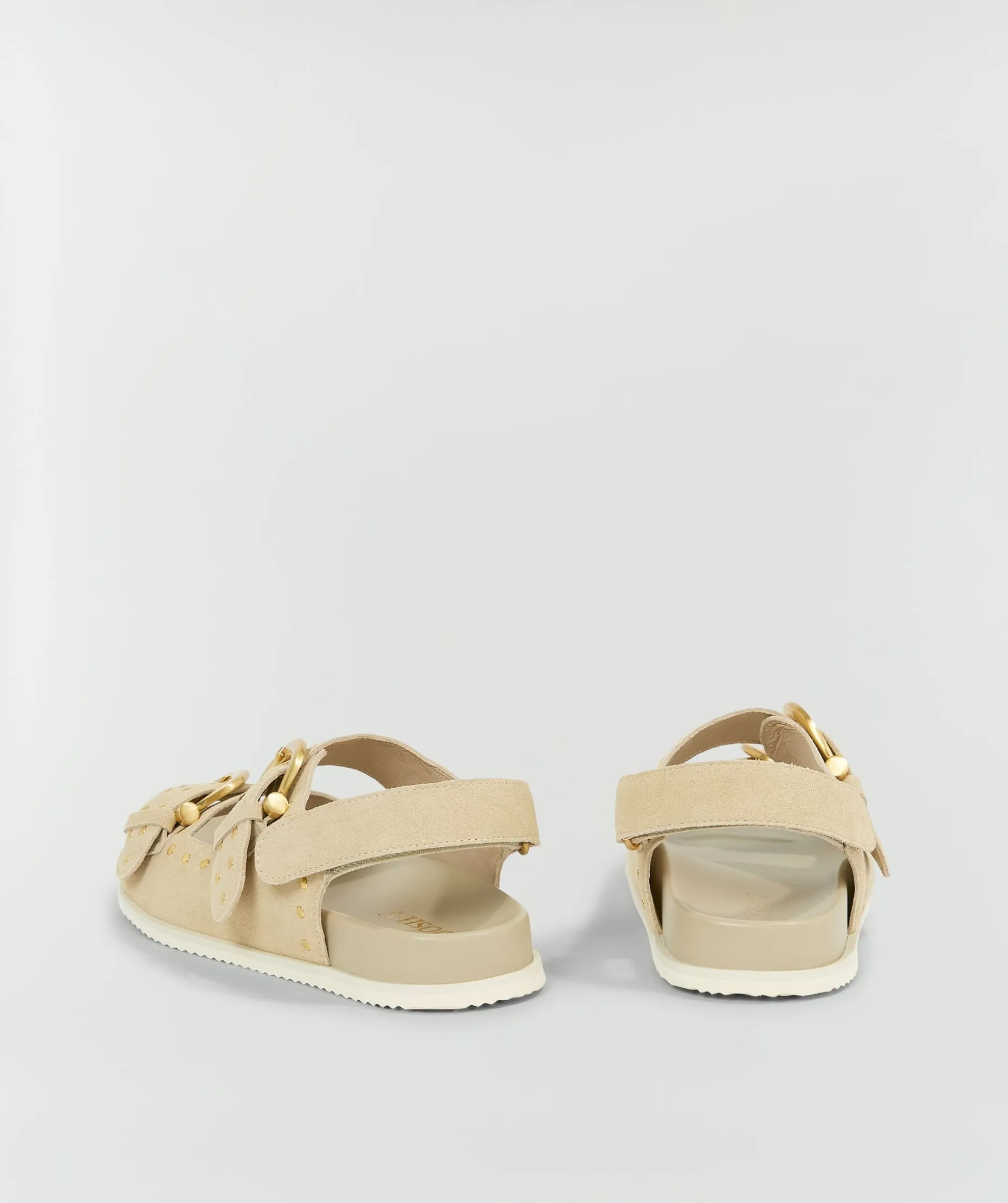MAARTJE sandalen van leer - beige