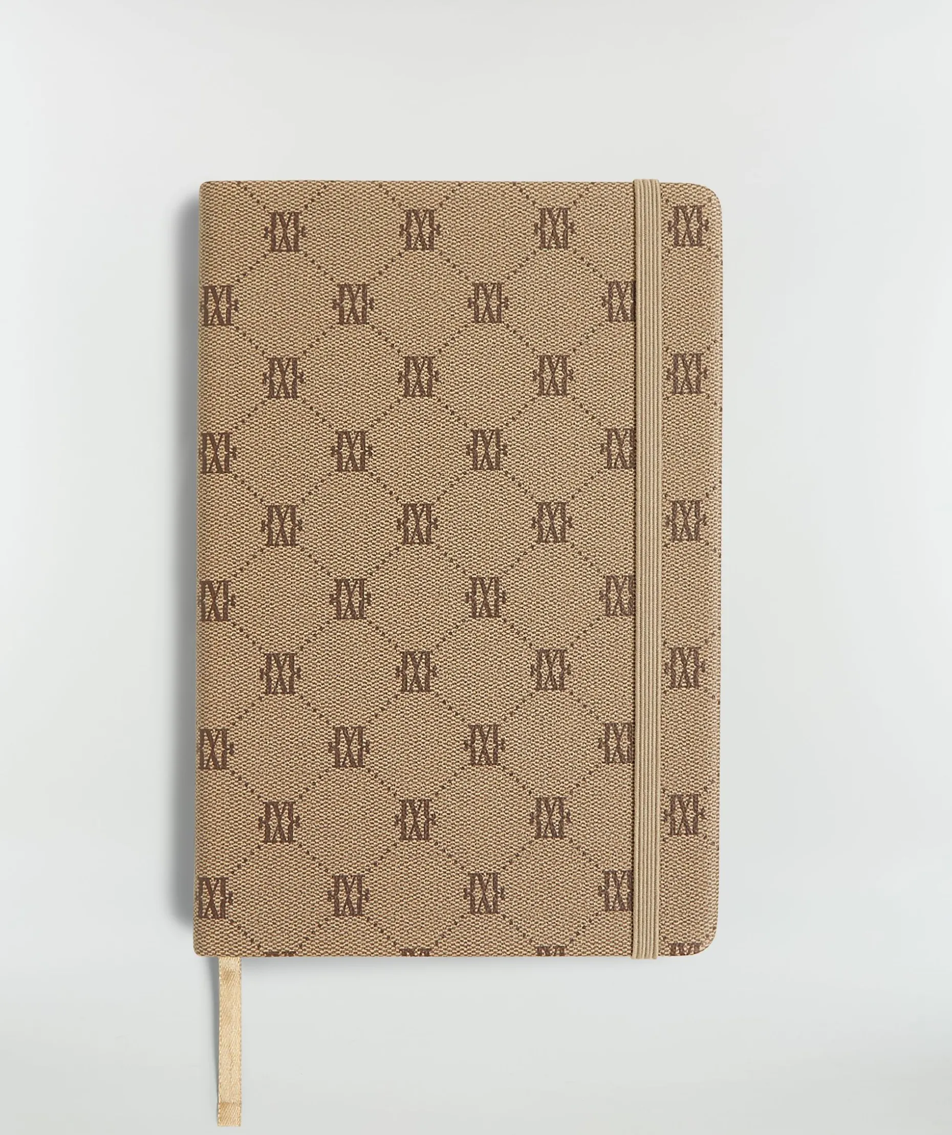 MARLOU notebook met logoprint - mink