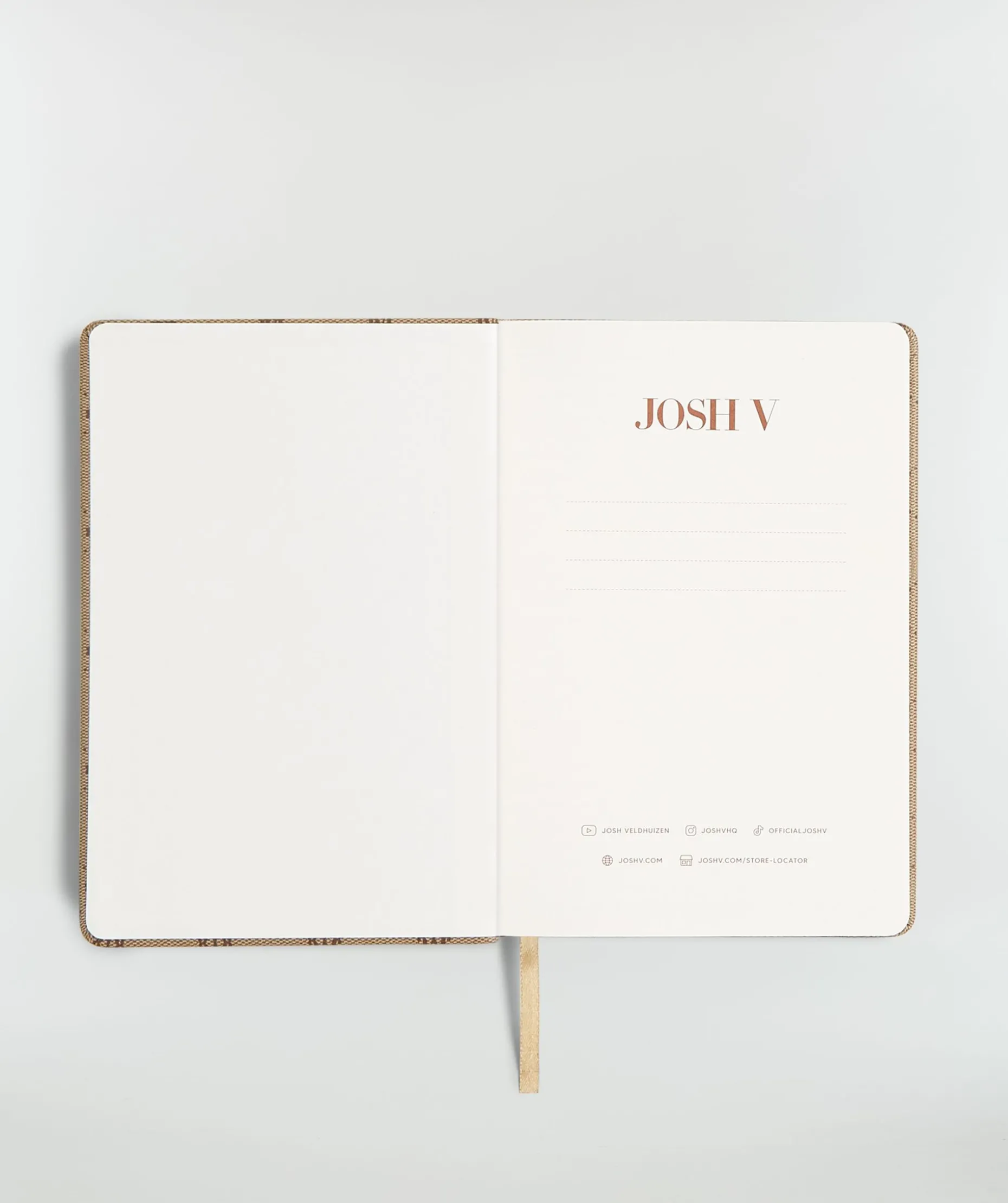 MARLOU notebook met logoprint - mink