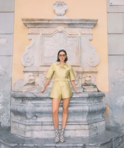 MAXIME regular fit playsuit - dull gold