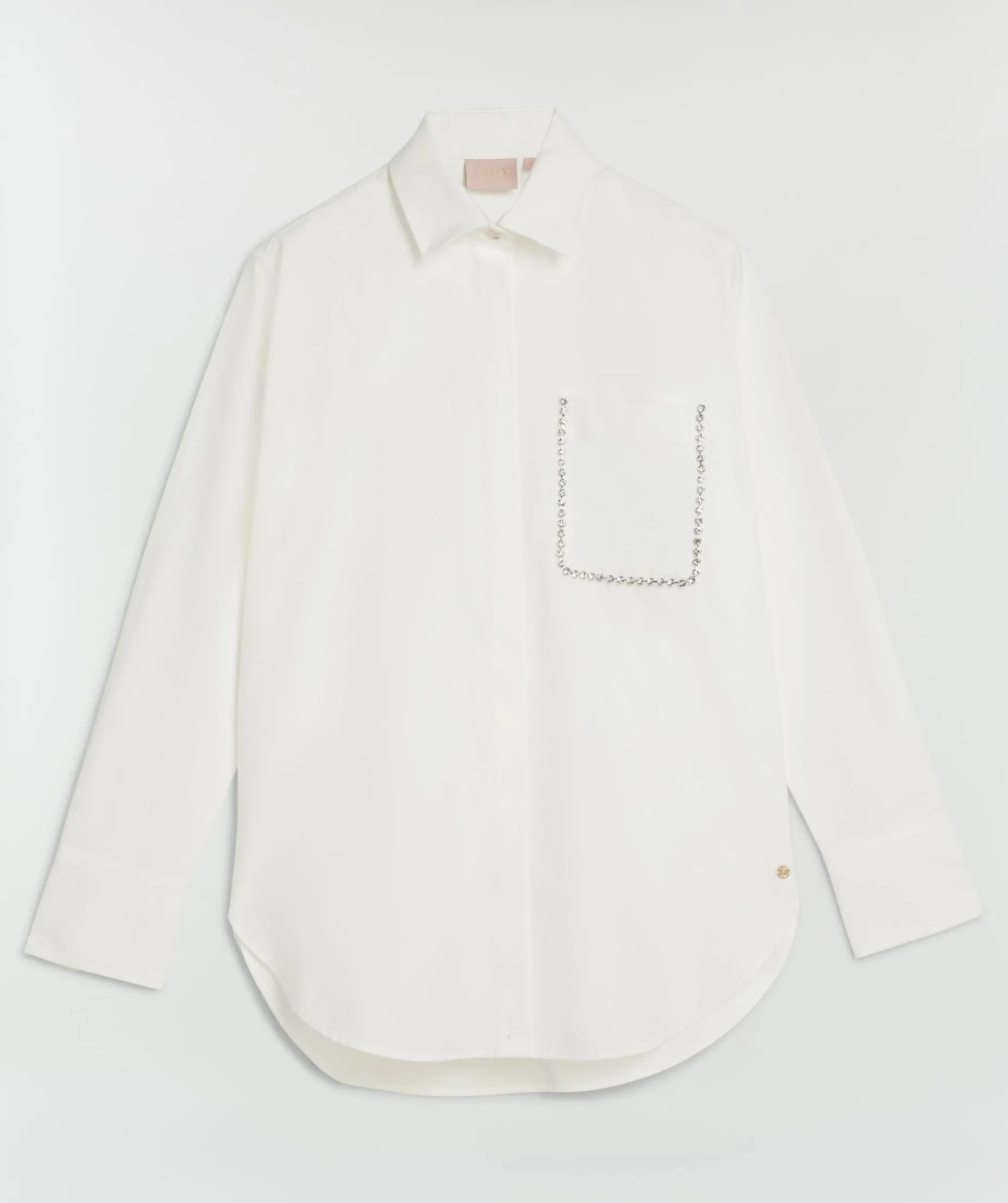 MEGGY relaxed fit blouse met sierstenen - off white