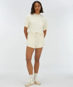 MIAH regular fit shorts van badstof - creme white