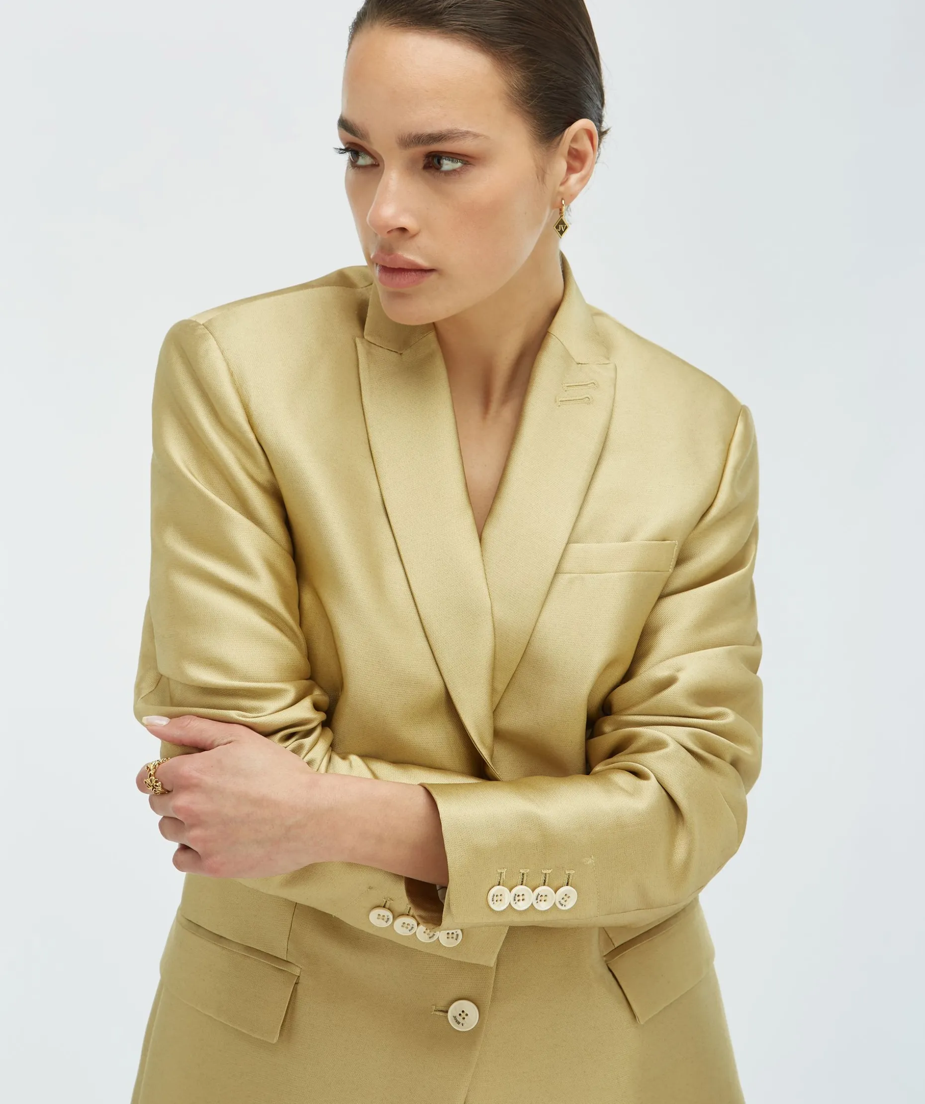 “Nick’s blazer” – DANEA boyfriend blazer - dull gold