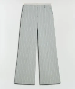 NINA high rise wide leg pantalon met krijtstreep - sky blue