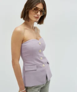 NIVA fitted bustier top - lilac