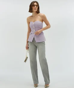 NIVA fitted bustier top - lilac
