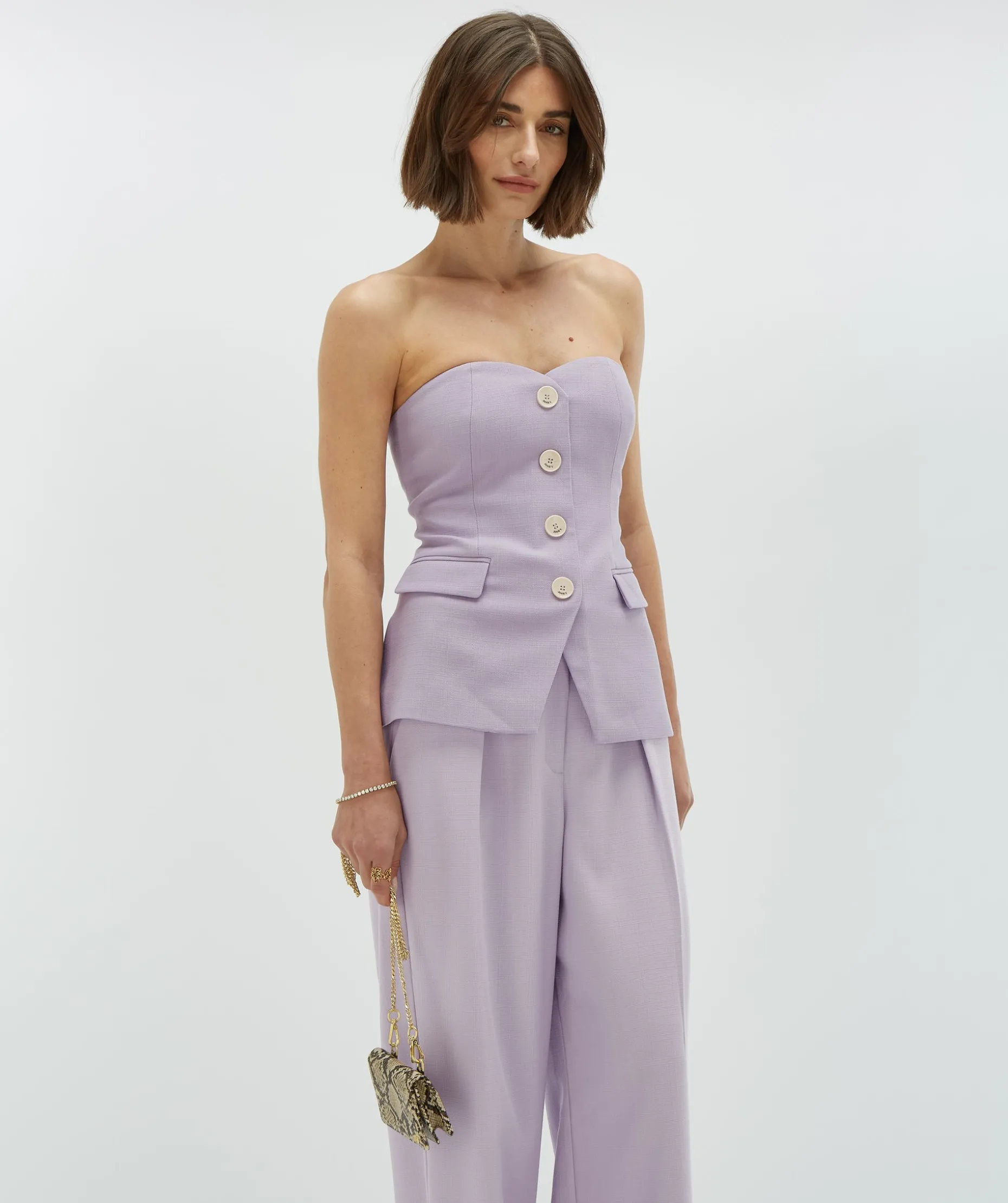 NIVA fitted bustier top - lilac