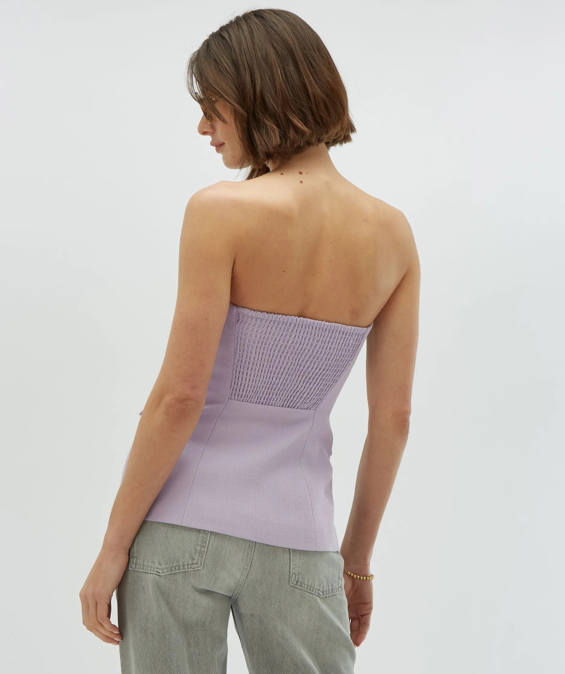 NIVA fitted bustier top - lilac