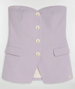 NIVA fitted bustier top - lilac