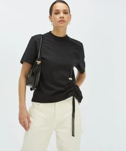 NOMA T-shirt met trekkoord - black