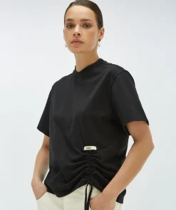 NOMA T-shirt met trekkoord - black