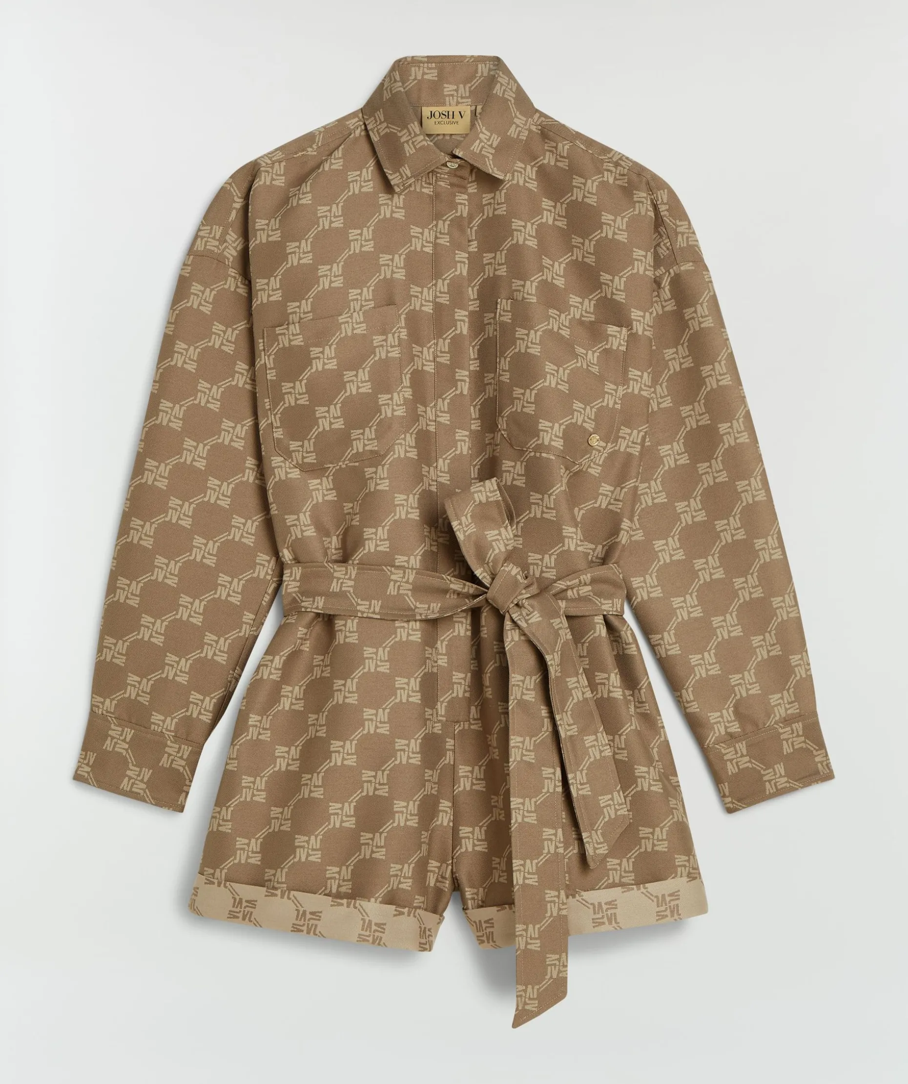 PIEN playsuit met logoprint - mink
