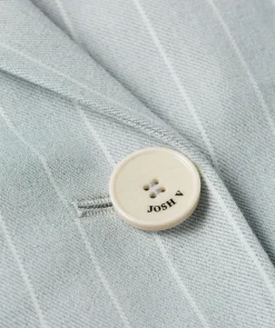 PLEUN regular fit blazer met krijtstreep - sky blue